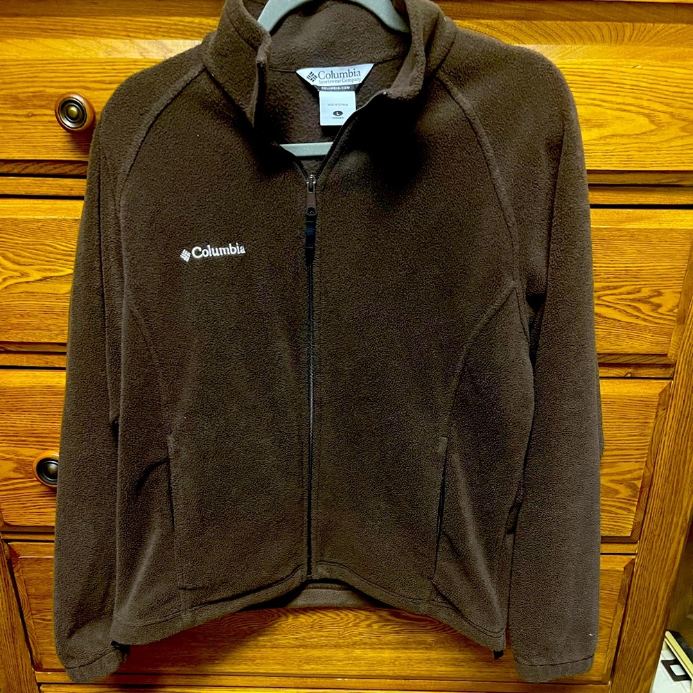 WOMANS COLUMBIA BROWN JACKET SIZE LARGE